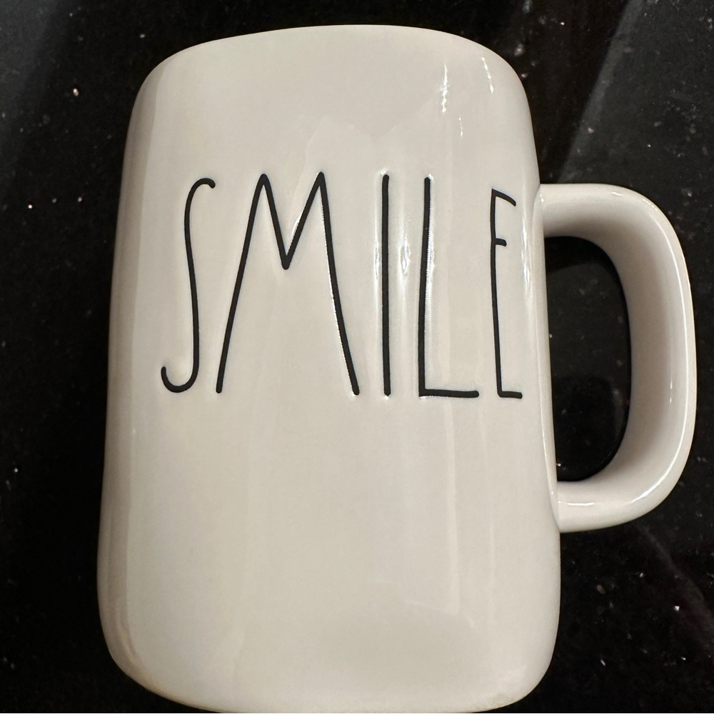 Rae Dunn White 16 OZ SMILE Mug Artisan Collection by Magenta